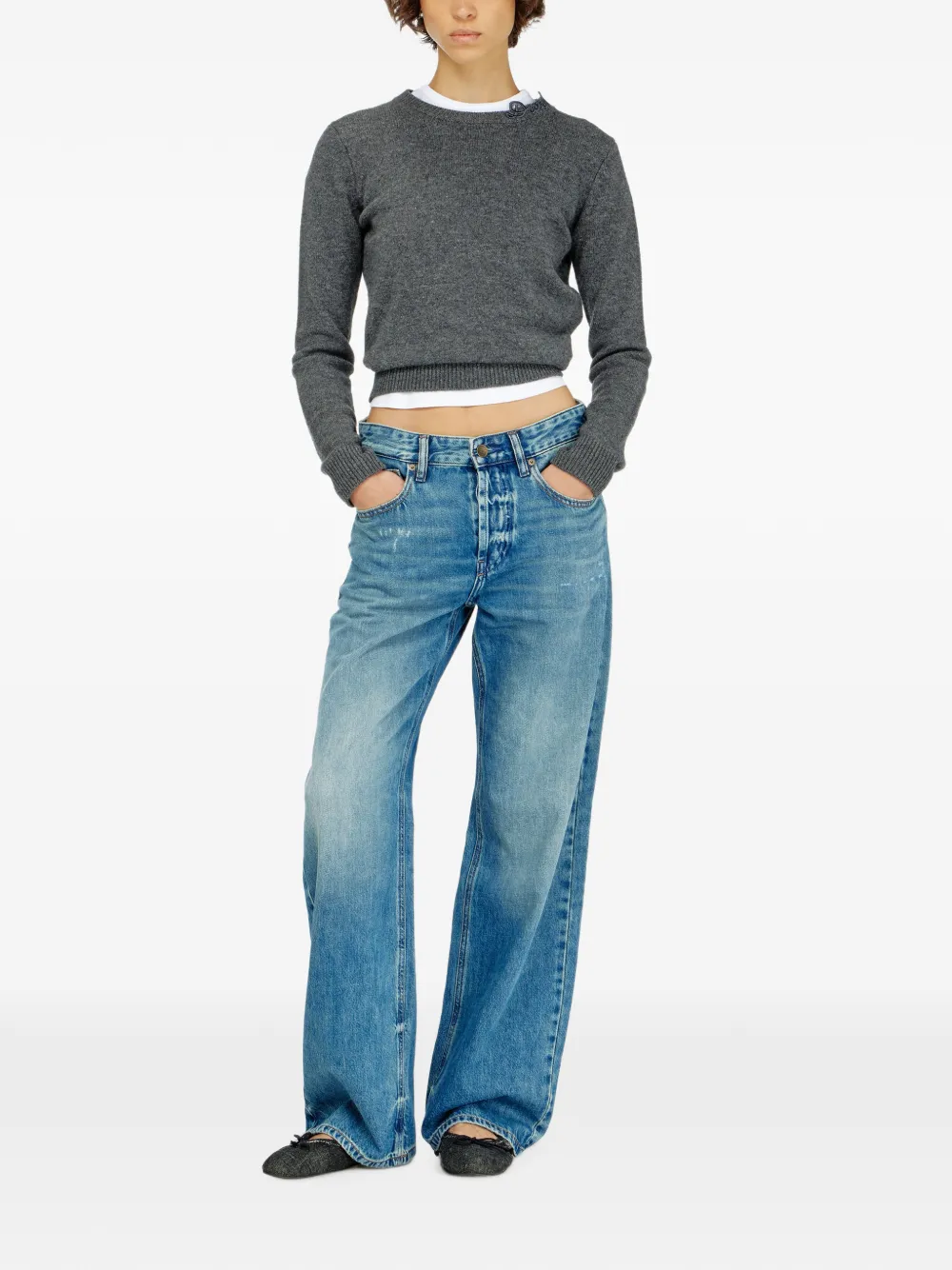 Diesel relaxed jeans regular-waist 1990 D-Waigee Blauw