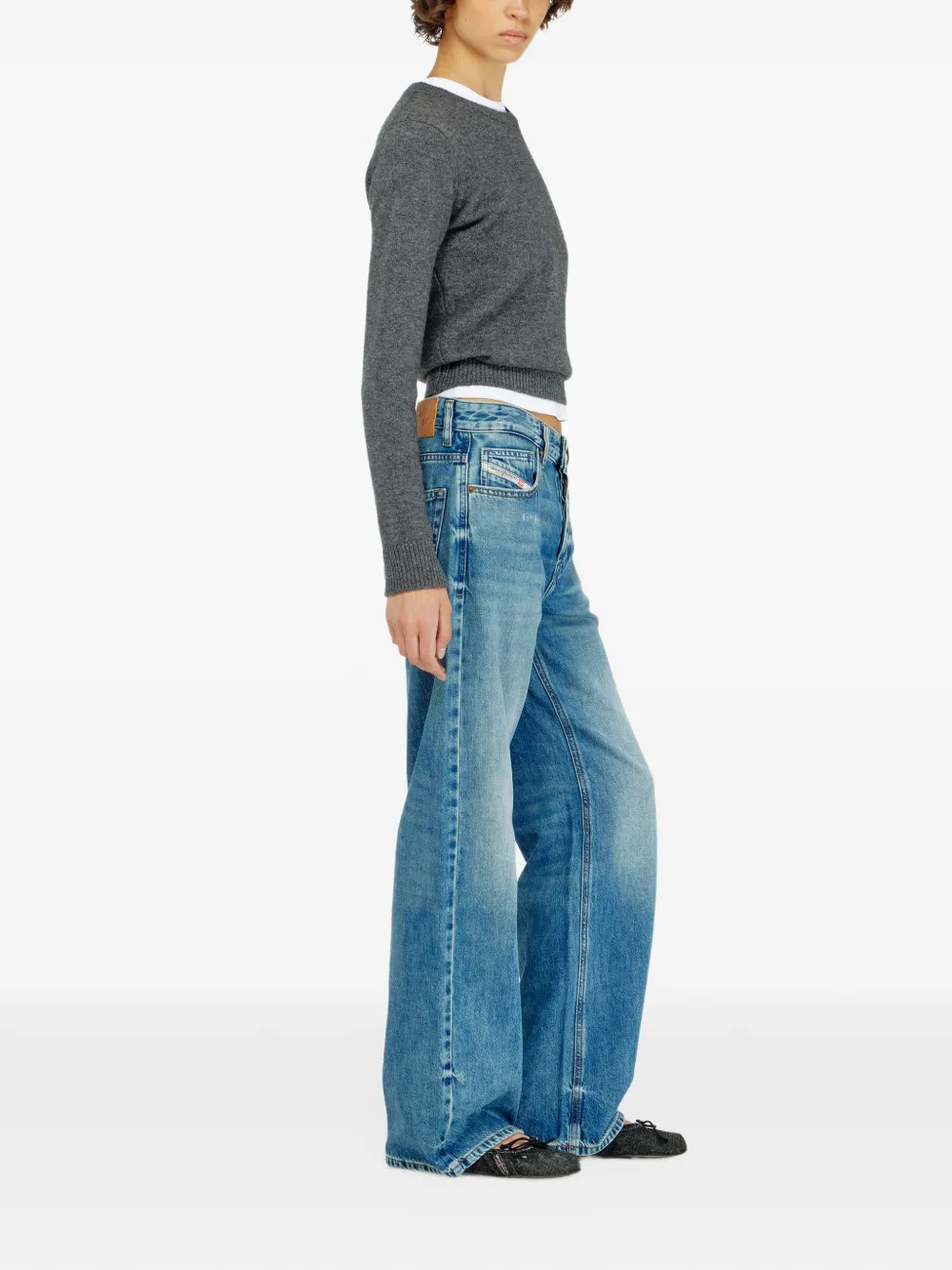 Diesel relaxed jeans regular-waist 1990 D-Waigee Blauw