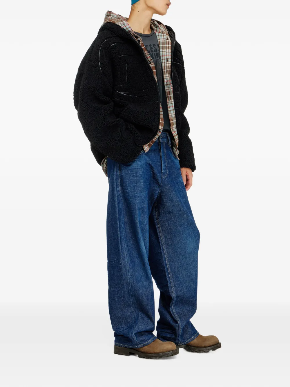Diesel Ruimvallende jeans Blauw