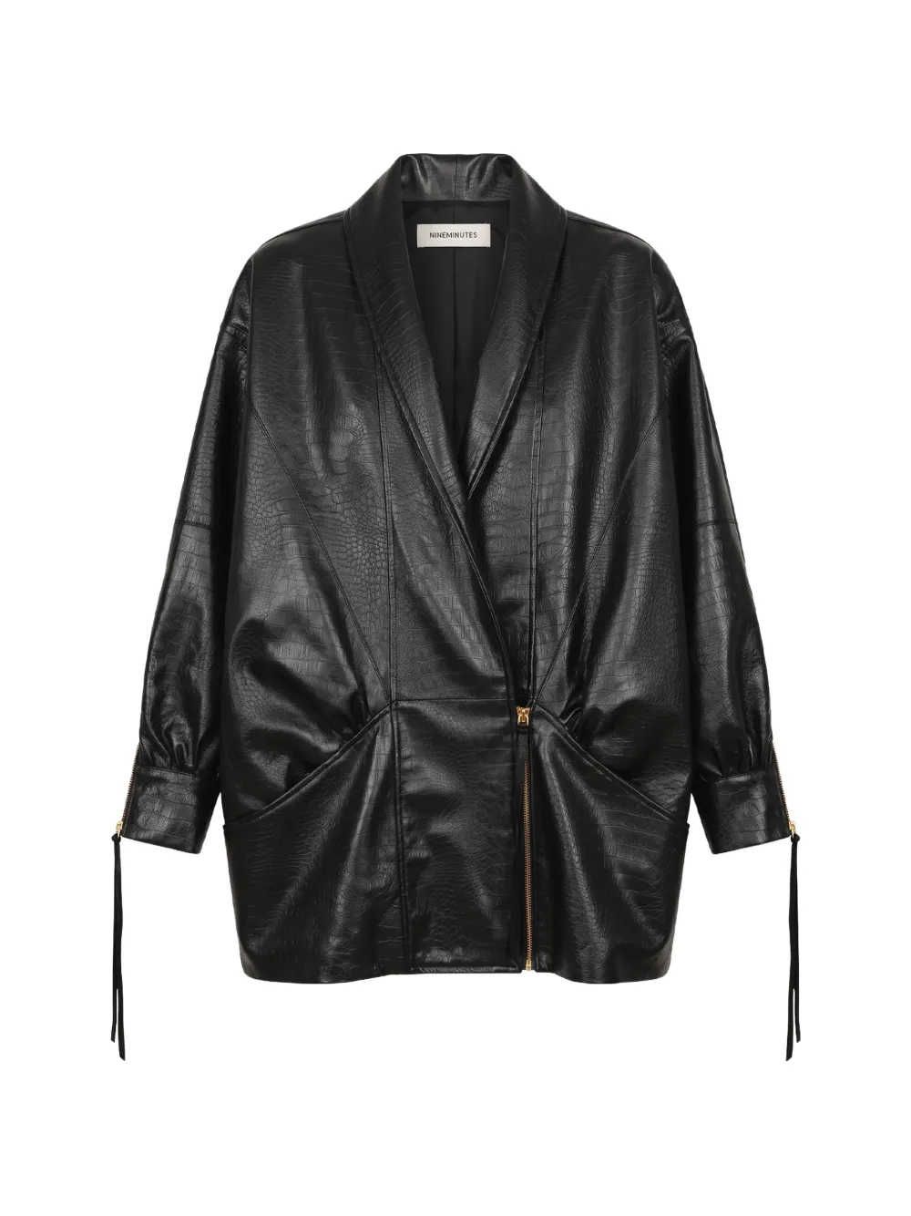 Nineminutes The Virgo Cocco crocodile-effect jacket - Noir Nineminutes The Virgo Cocco crocodile-effect jacket - Noir