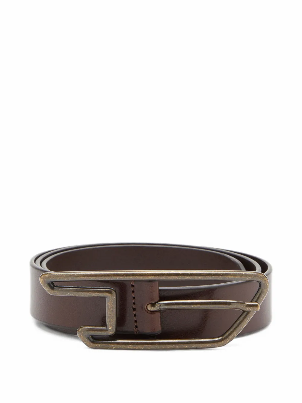 Diesel 3cm leather belt with D-logo buckle Bruin