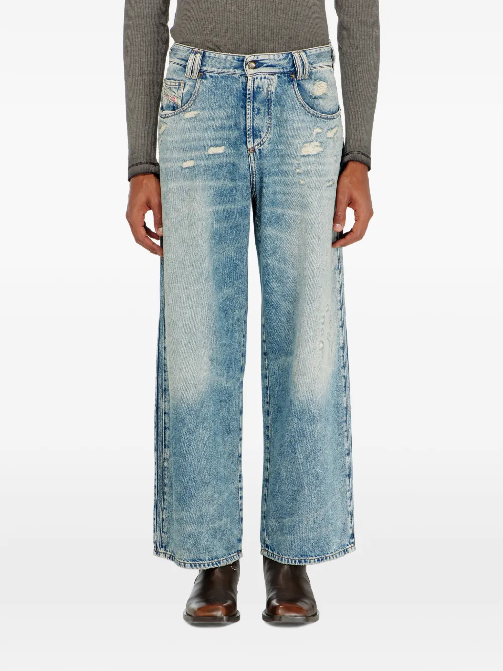 Diesel 1982 D-Hakou high-waist jeans Blauw