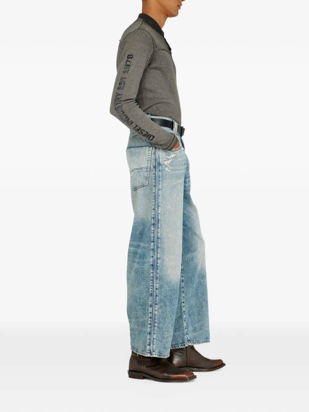 Diesel 1982 D-Hakou high-waist jeans Blauw