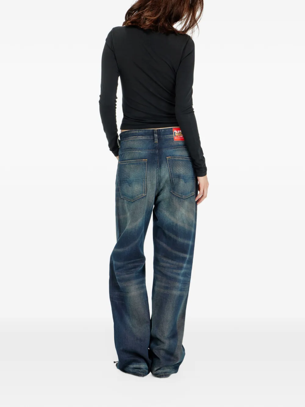 Diesel relaxed jeans regular-waist 1990 D-Waigee Blauw