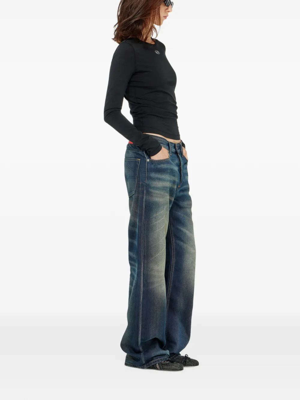Diesel relaxed jeans regular-waist 1990 D-Waigee Blauw