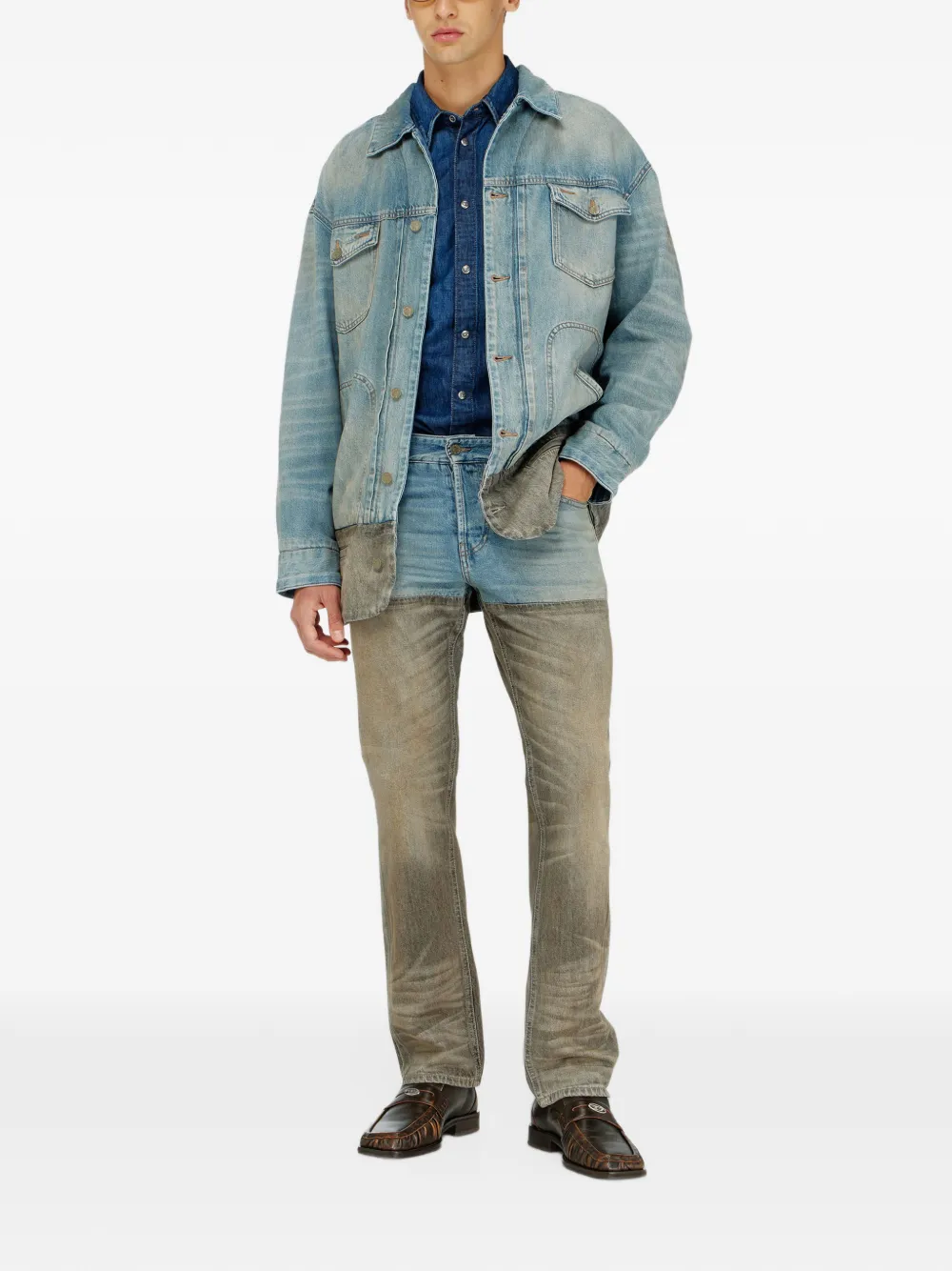 Diesel slim jeans regular waist 1993 D-Vyl Blauw