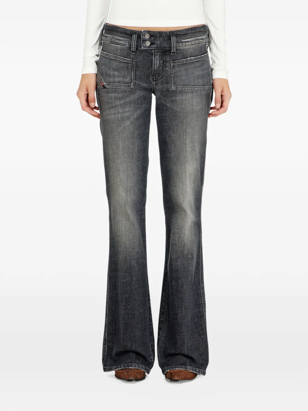 Diesel D-Hush bootcut jeans Grijs