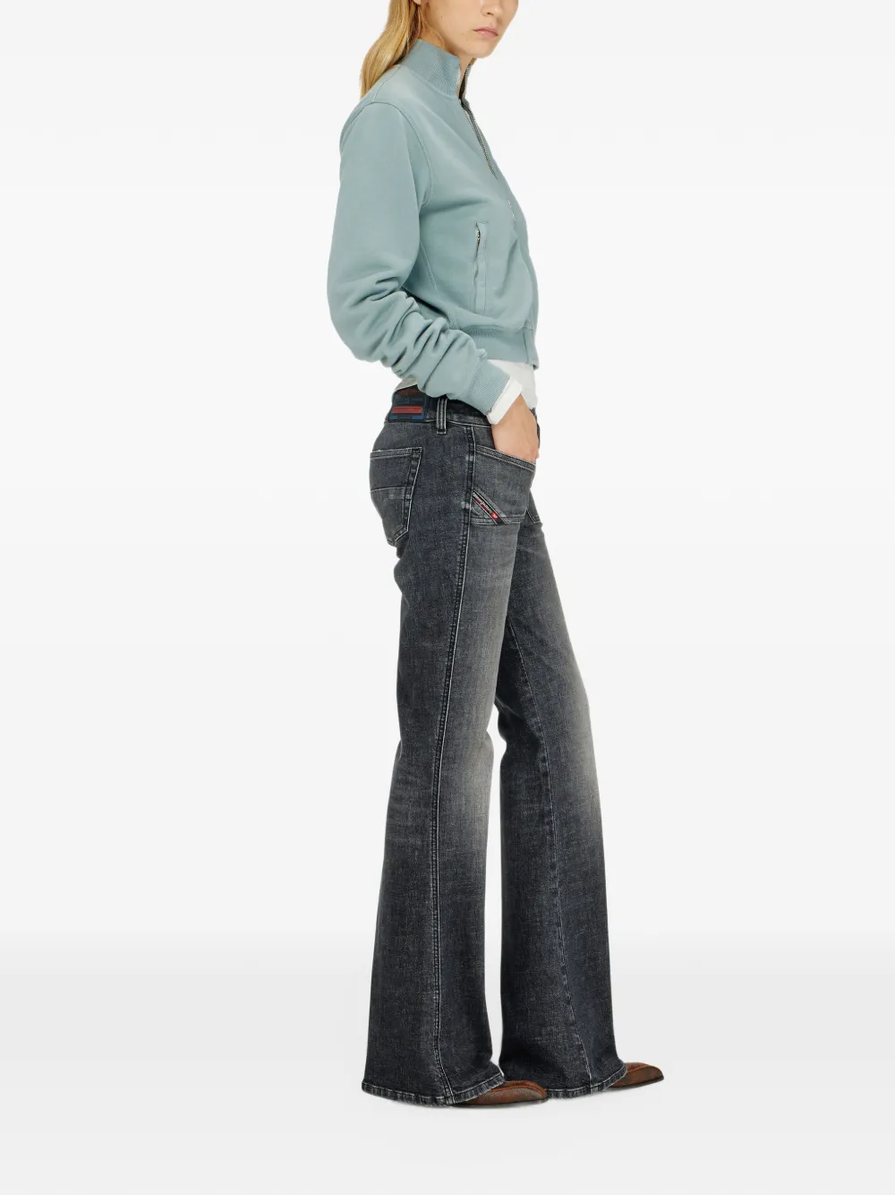 Diesel D-Hush bootcut jeans Grijs
