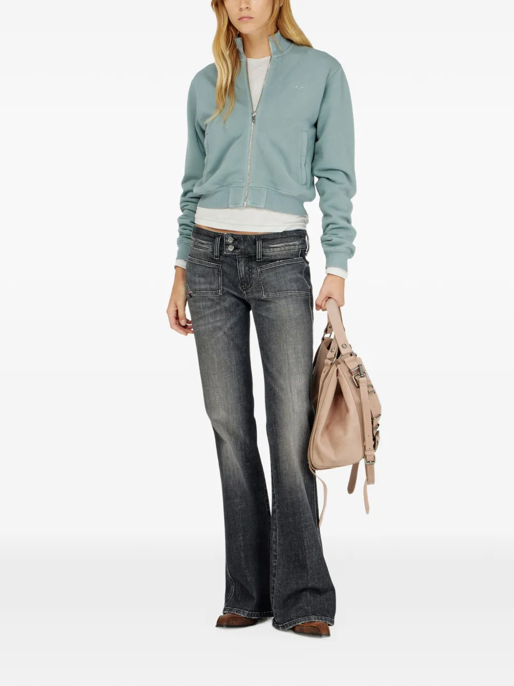 Diesel D-Hush bootcut jeans Grijs