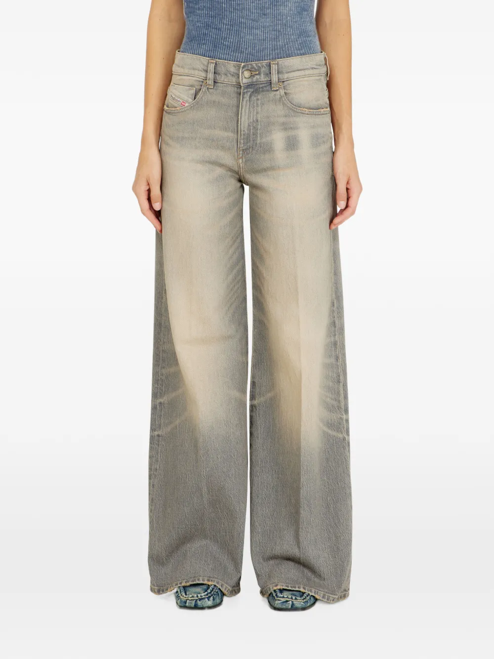 Diesel 1978 D-Akemi 0ljdv flared jeans Blauw