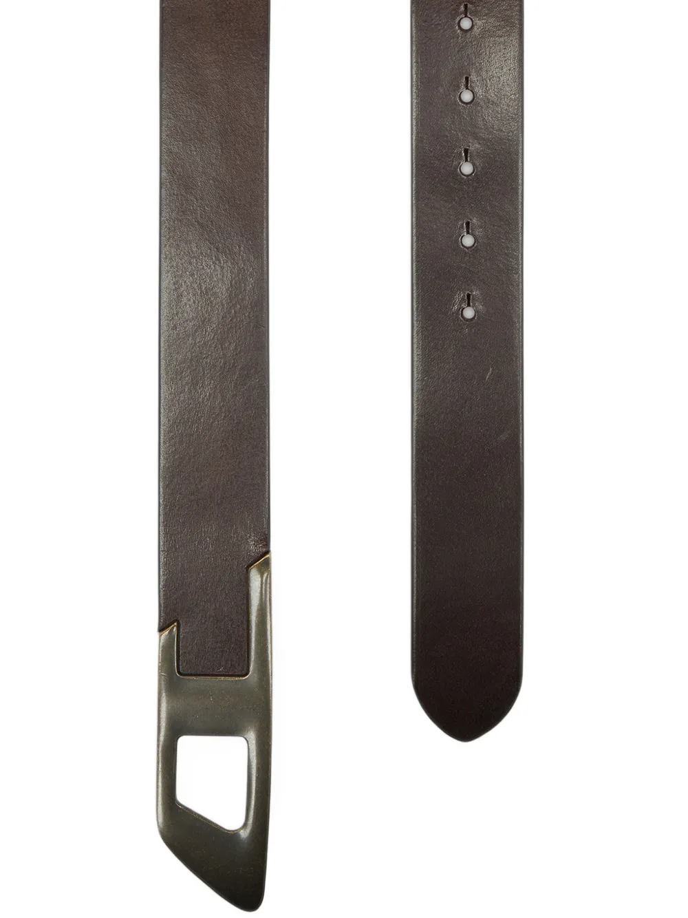 Diesel 4 cm leather belt with metal D buckle Bruin