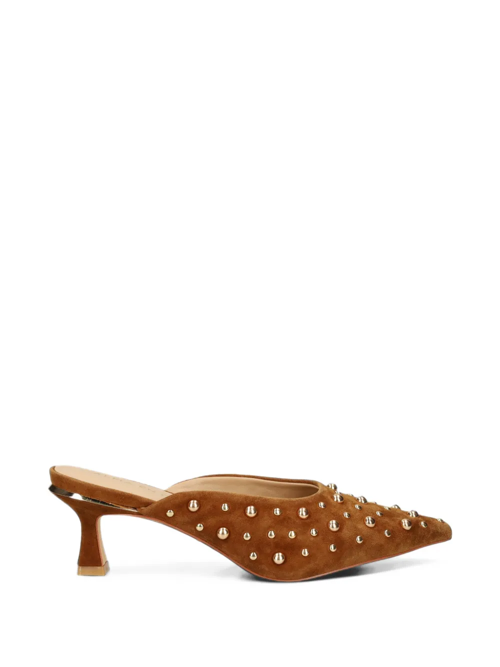 ALMA EN PENA stud-embellished pointed-toe mules - Marron