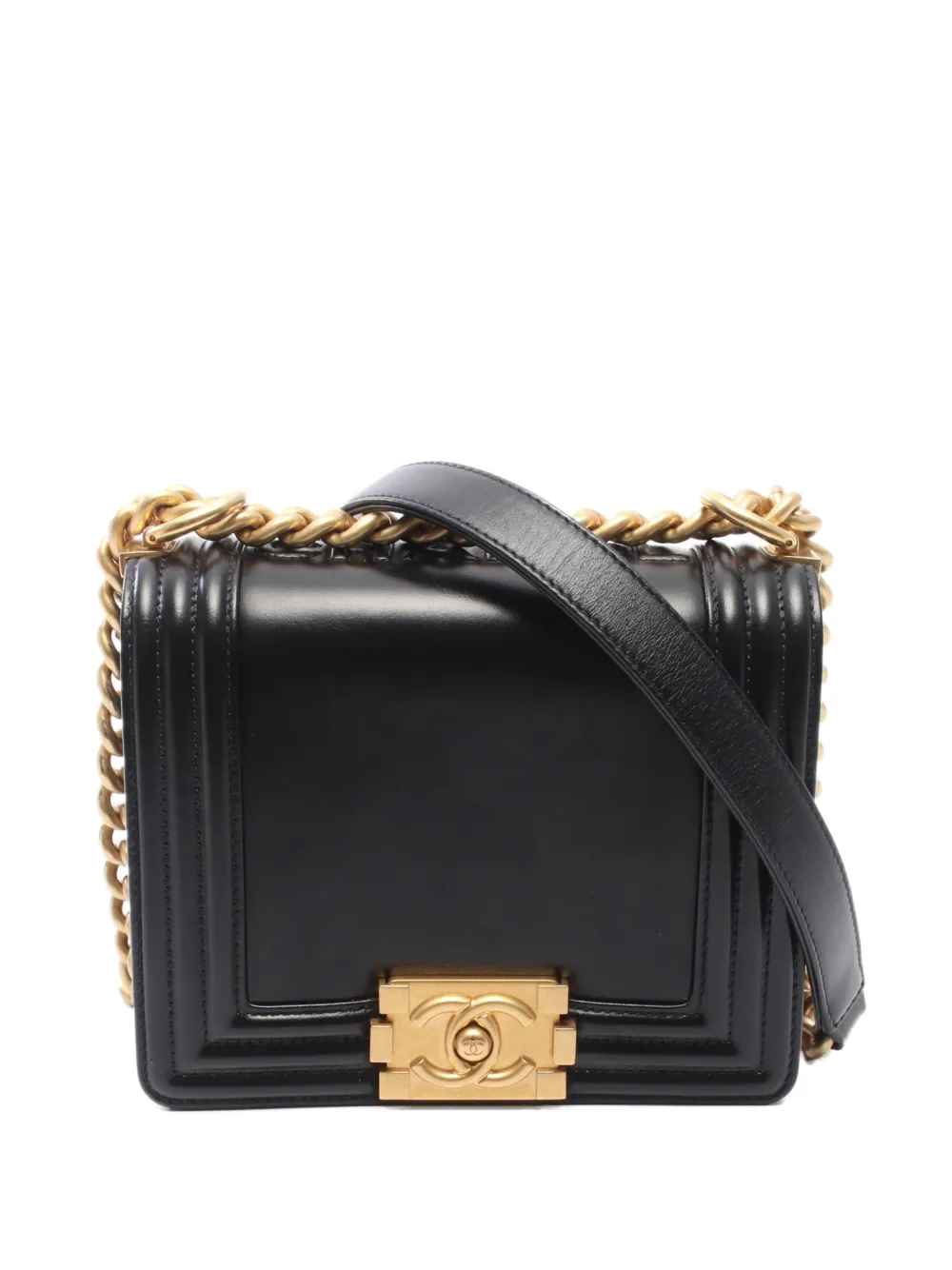 CHANEL Pre-Owned 2021-2026 Small Calfskin Boy Flap crossbody bag - Black