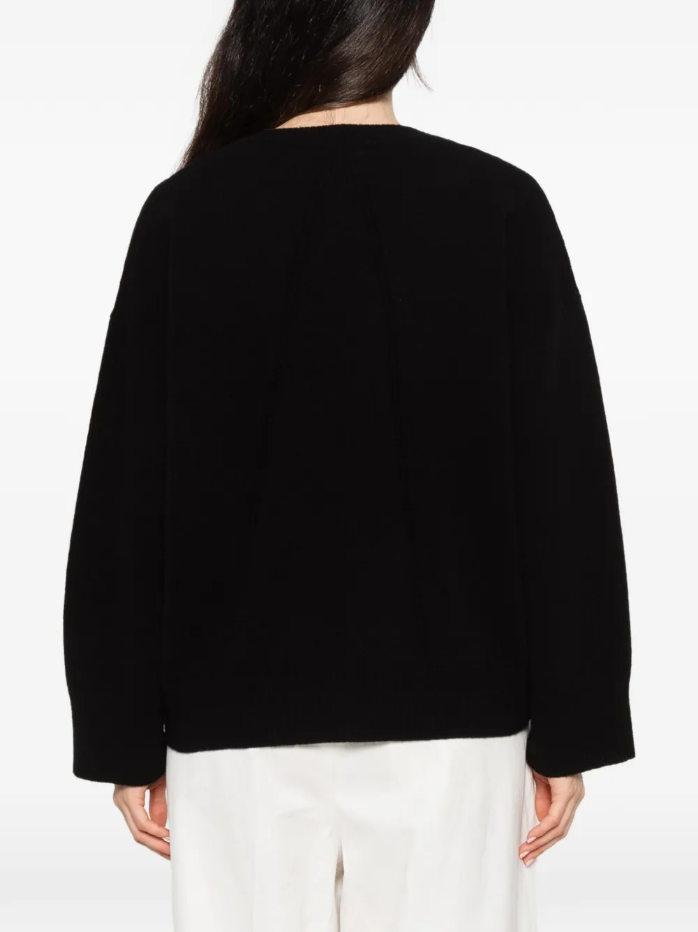 Roberto Collina V-neck sweater Zwart