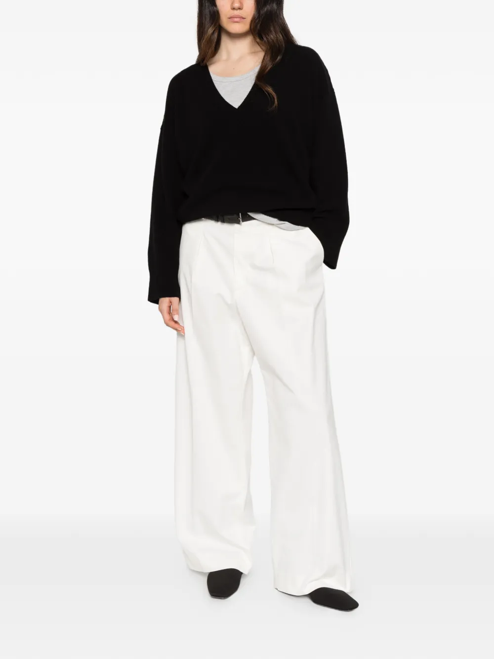 Roberto Collina V-neck sweater Zwart