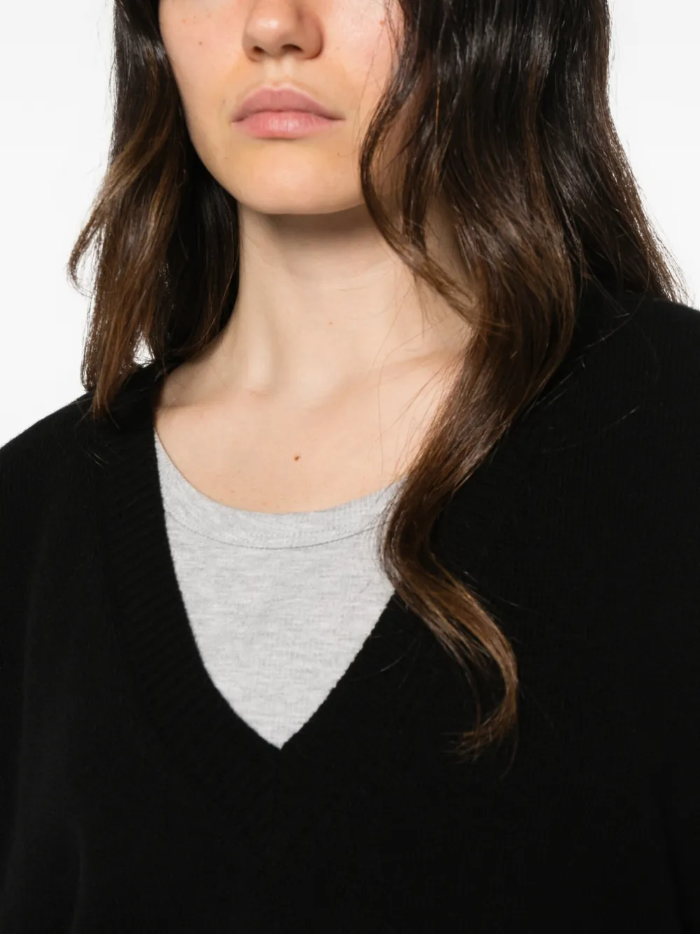 Roberto Collina V-neck sweater Zwart