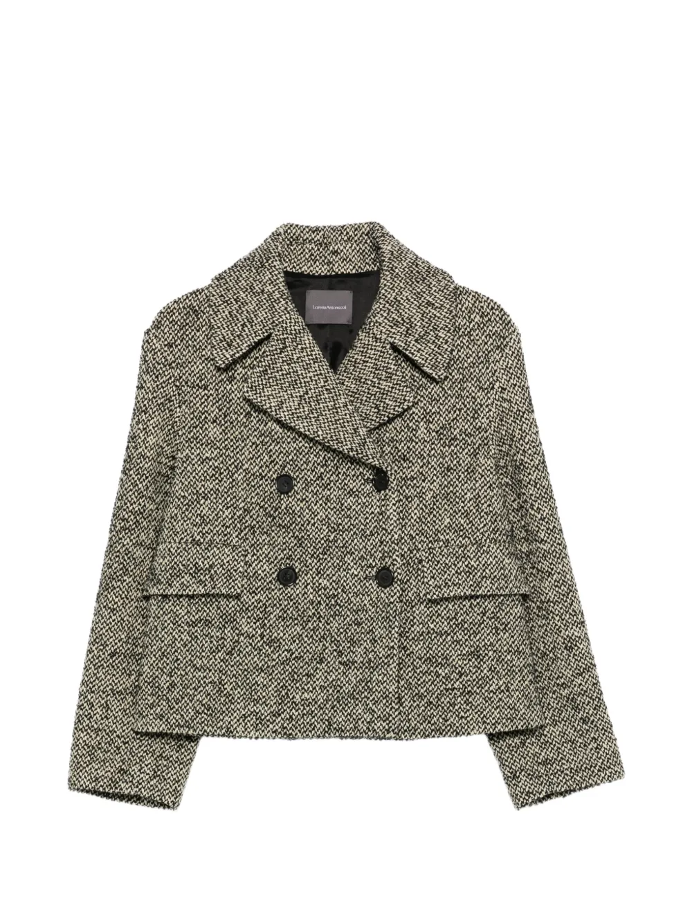 Lorena Antoniazzi double-breasted tweed jacket - Nude