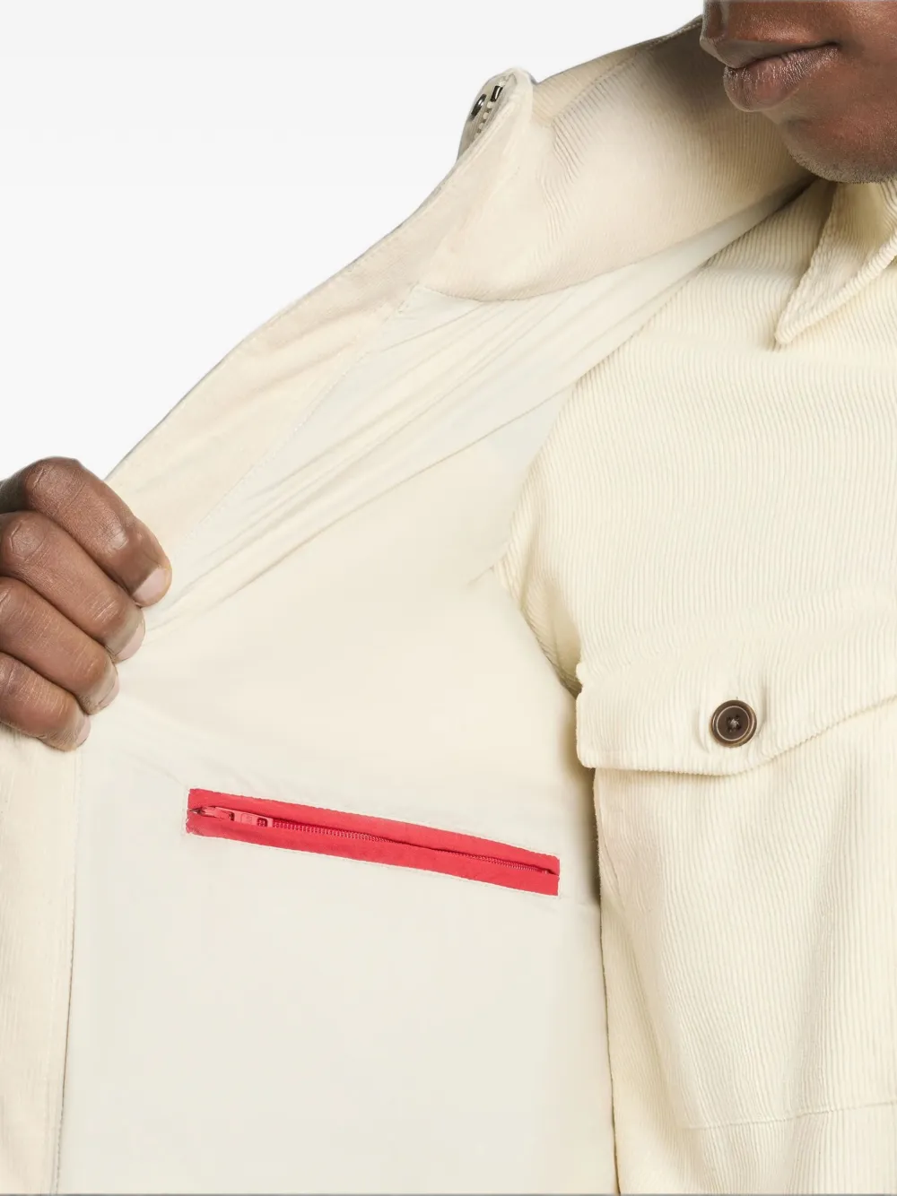 Fay quilted corduroy gilet Beige