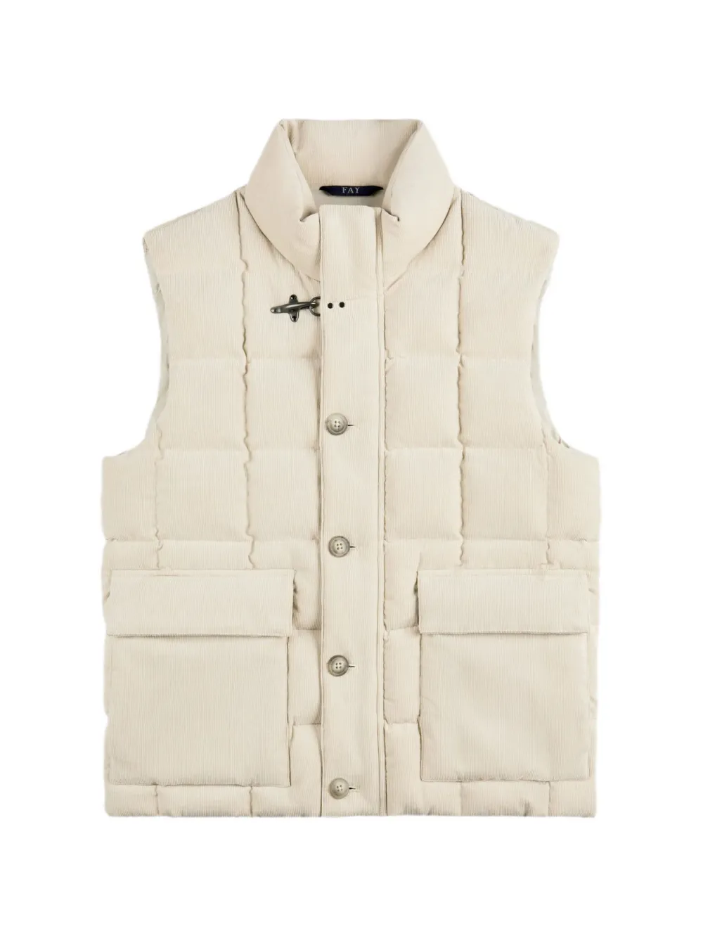 Fay quilted corduroy gilet - Tons neutres Fay quilted corduroy gilet - Tons neutres