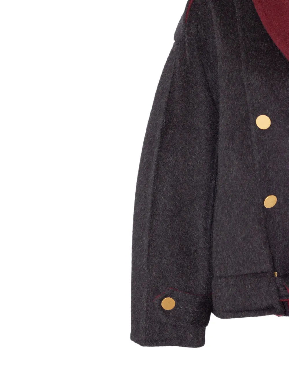 Alberta Ferretti double-breasted wool jacket Zwart