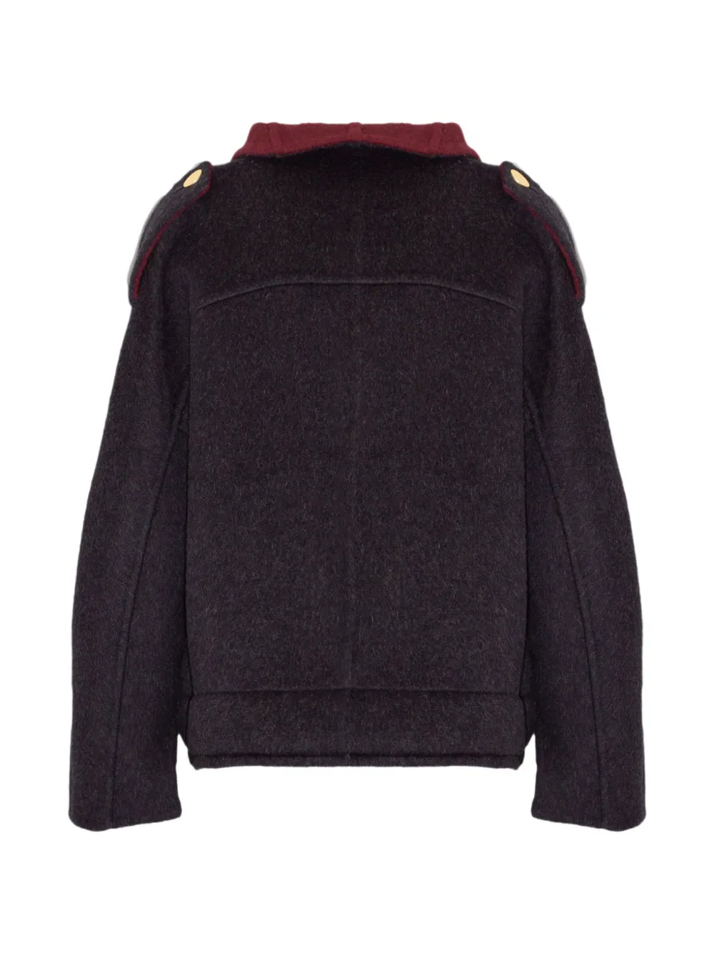 Alberta Ferretti double-breasted wool jacket Zwart