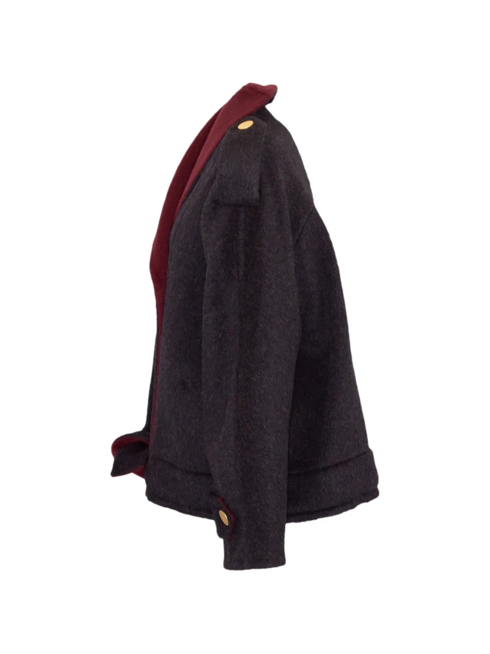 Alberta Ferretti double-breasted wool jacket Zwart