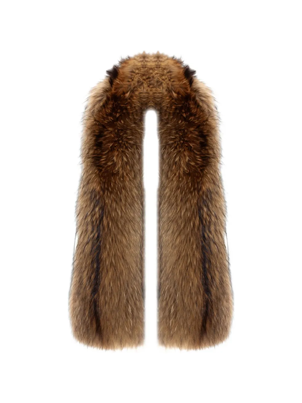 Sword faux-fur collar scarf - Brown