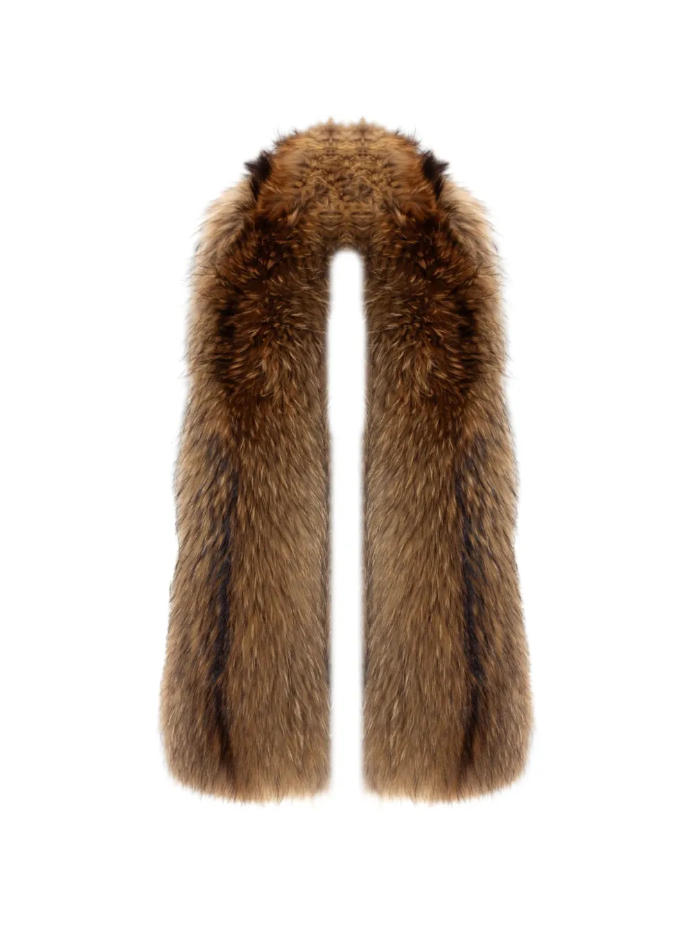 Sword faux-fur collar scarf - Marrone