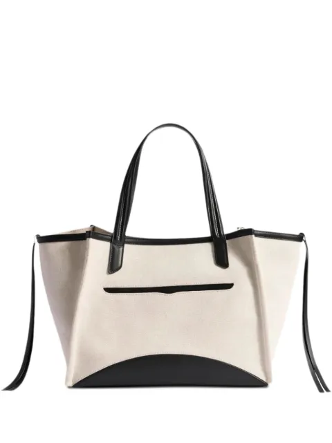 JW Anderson Loafer leather-trim shoulder bag