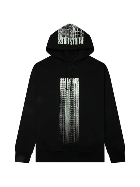 Pleasures Blurred logo-print hoodie