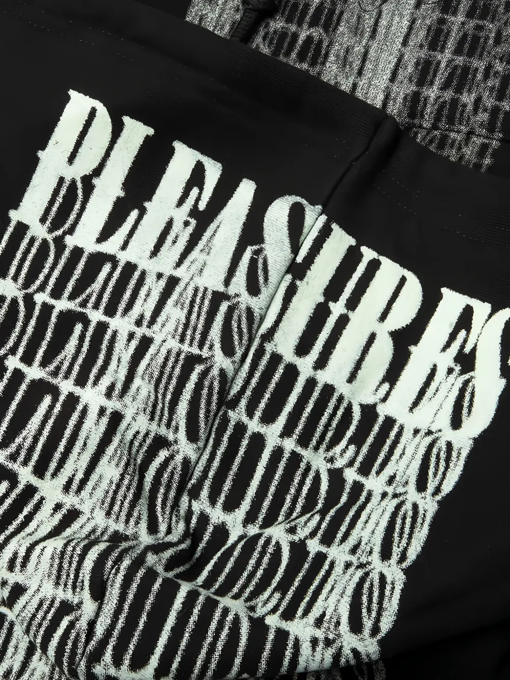 Pleasures Hoodie met vervaagde logo-print Zwart