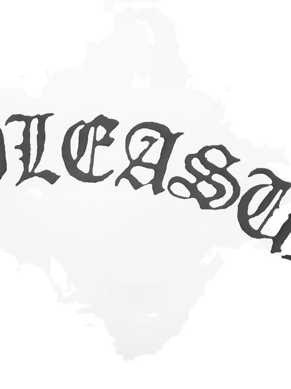 Pleasures logo-print T-shirt Wit