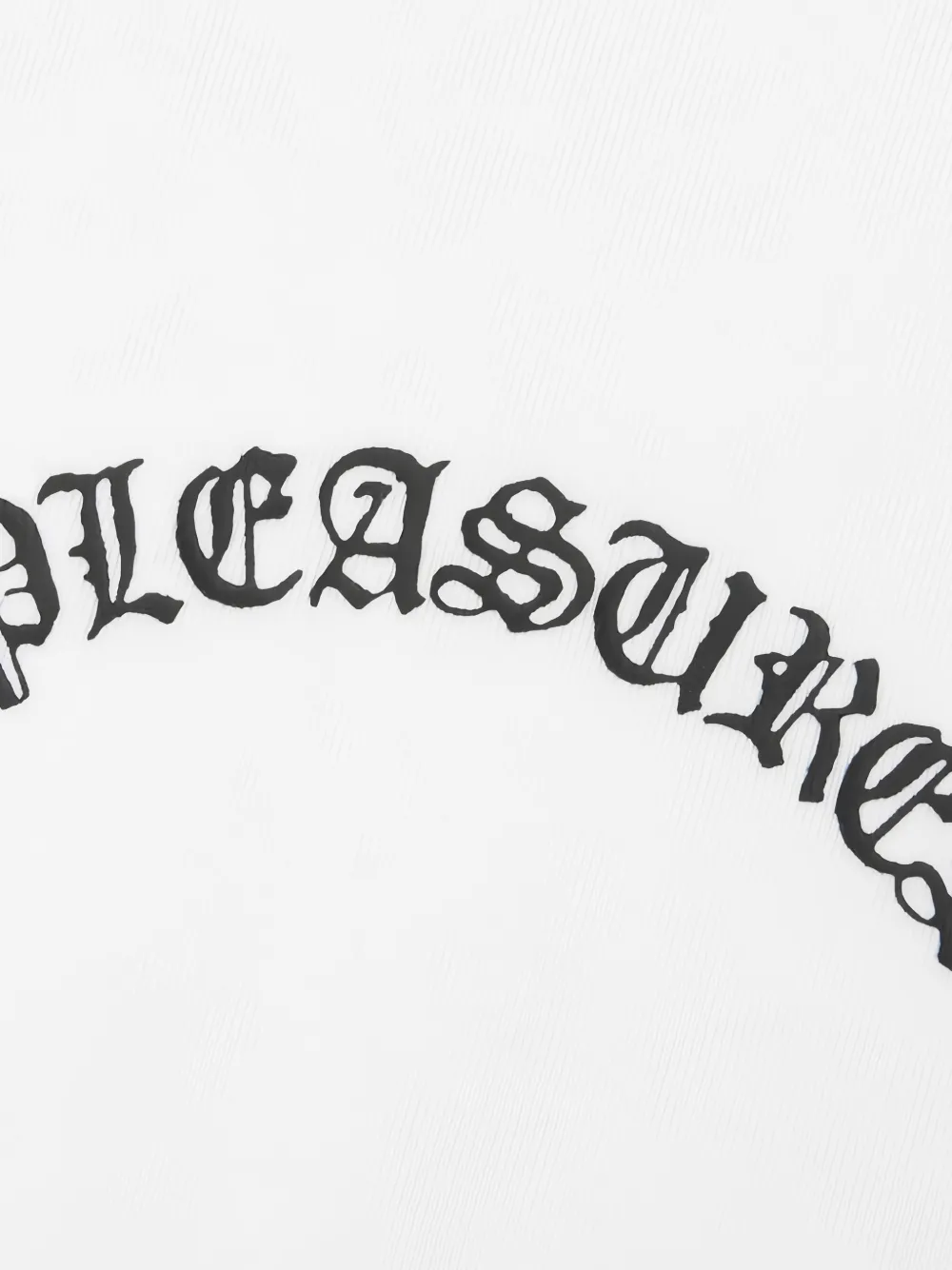 Pleasures logo-print T-shirt Wit