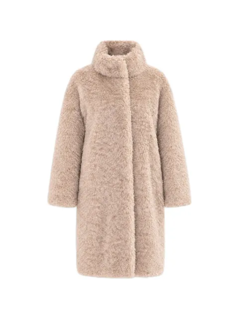 Herno faux-fur funnel-neck coat
