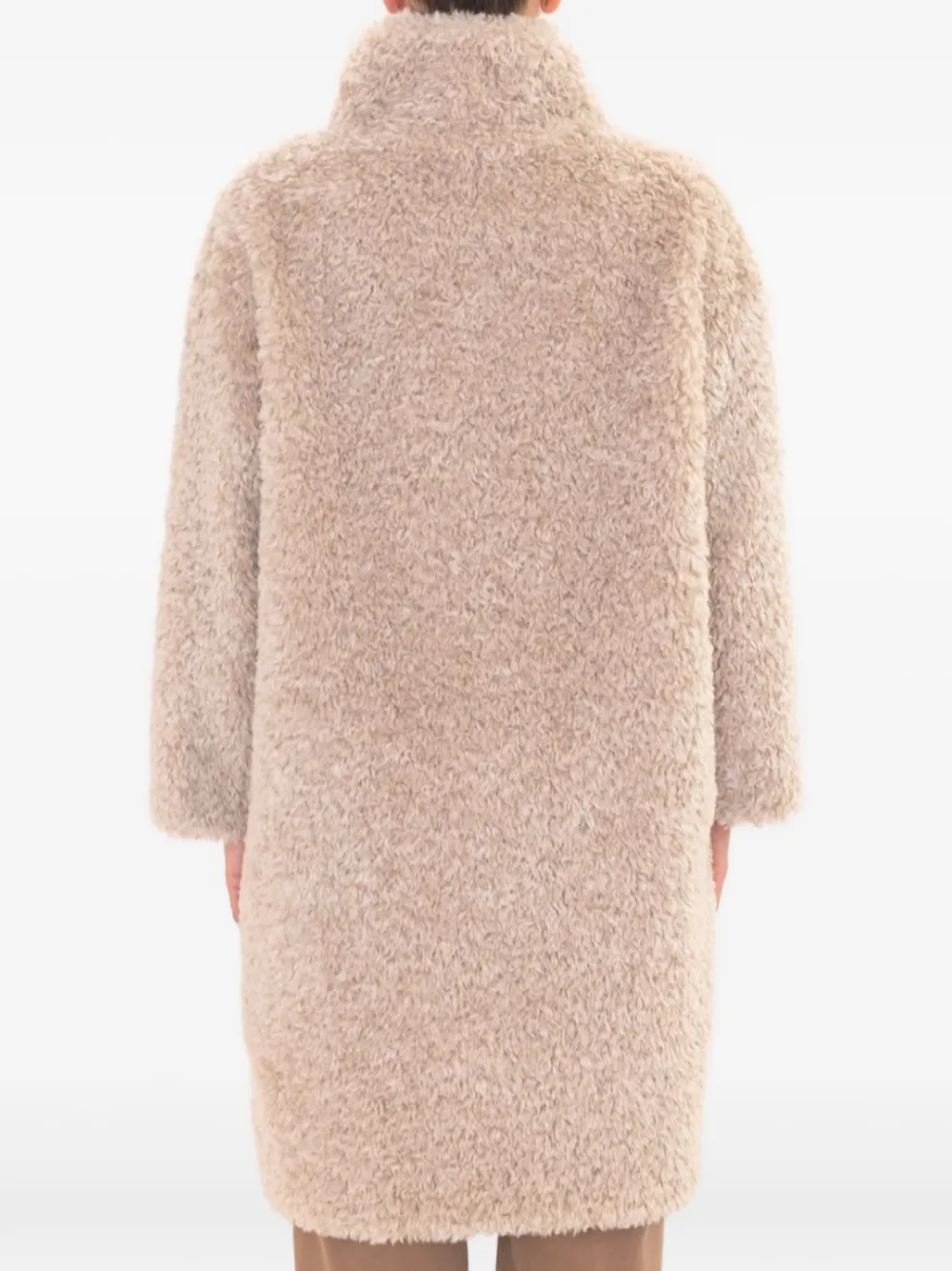 Herno Jas van imitatiebont met trechterhals Beige