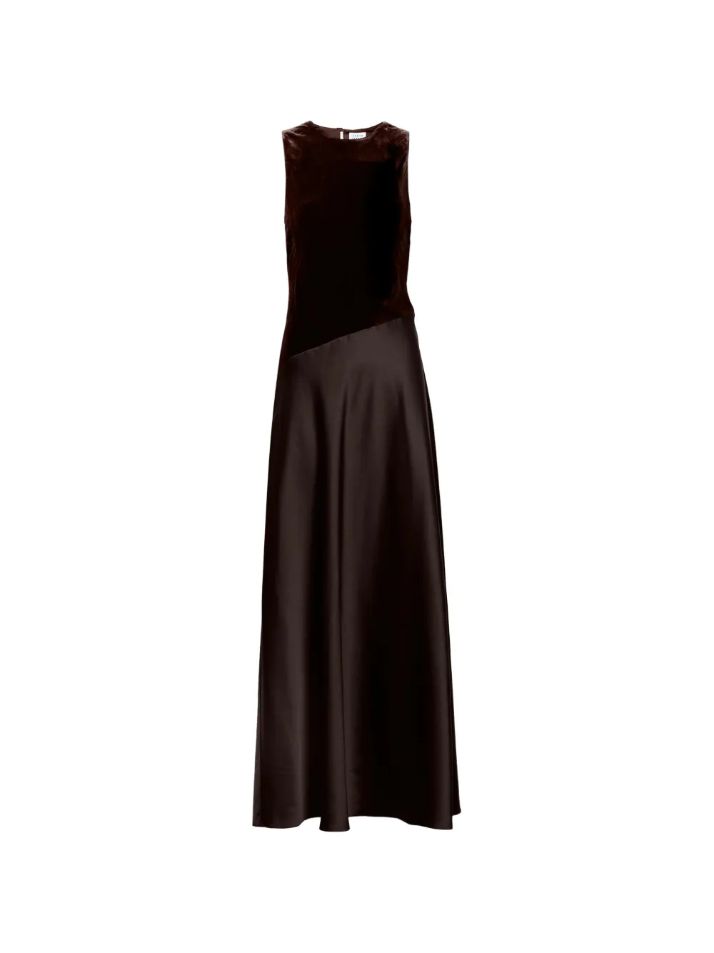 Tanya Taylor Vivian velvet-panelled maxi dress - Marron