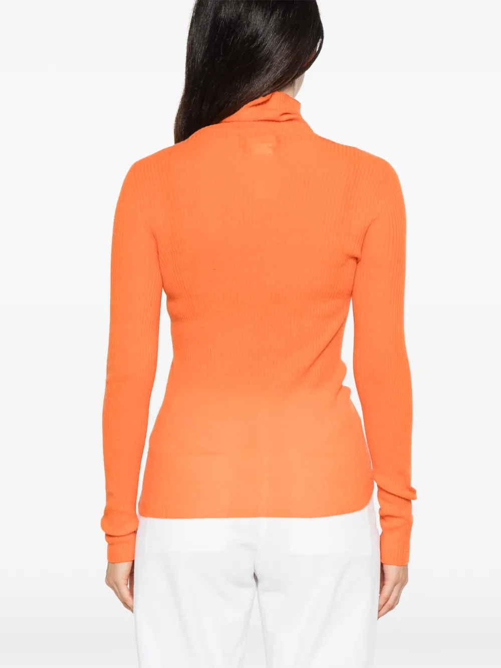 Fabiana Filippi ribbed roll-neck sweater Oranje