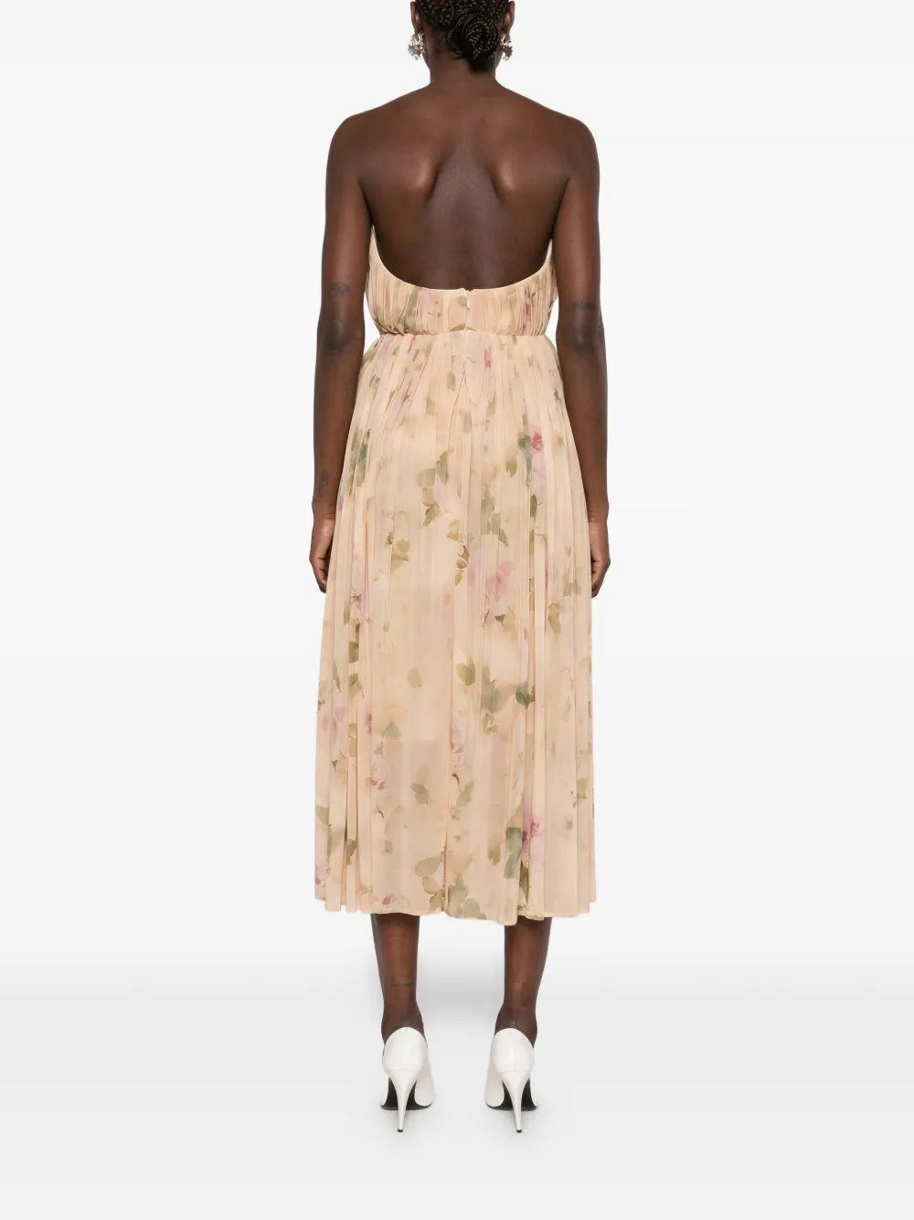 Magda Butrym Midi-jurk met bloemenprint Beige