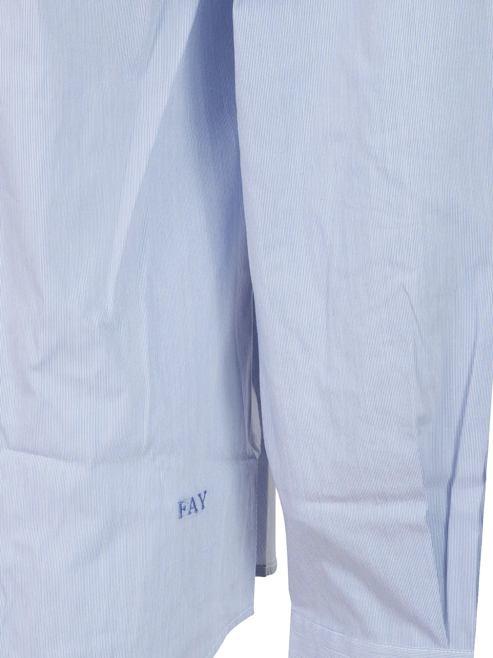 Fay Overhemd met geborduurd logo Blauw