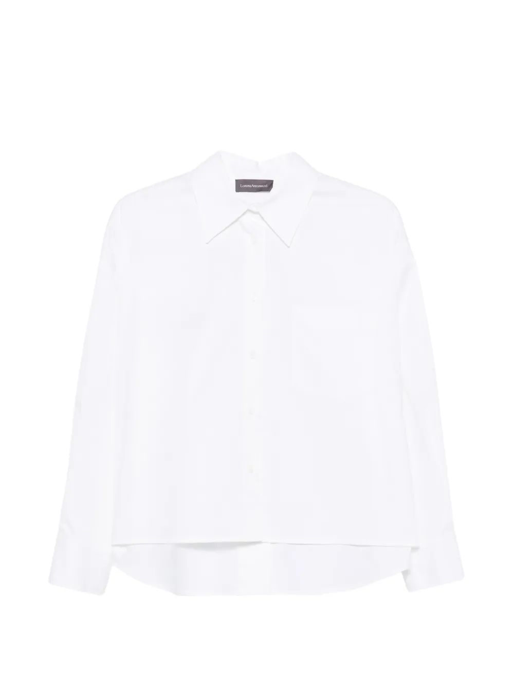 Lorena Antoniazzi stepped-hem button-back shirt - Weiß
