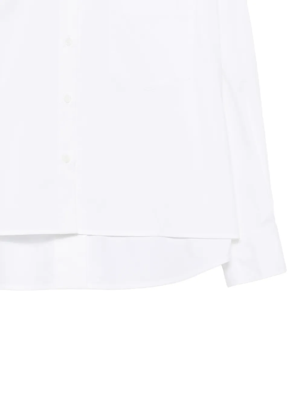 Lorena Antoniazzi stepped-hem button-back shirt Wit