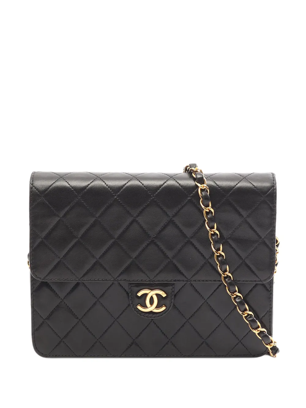 CHANEL Pre-Owned 1997-1999 Quilted Lambskin Single Flap shoulder bag - Black