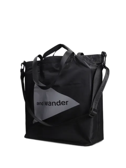 and Wander logo-print ripstop tote bag