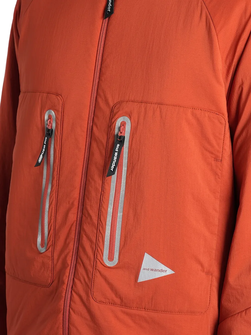 and Wander zip-up panelled jacket Oranje
