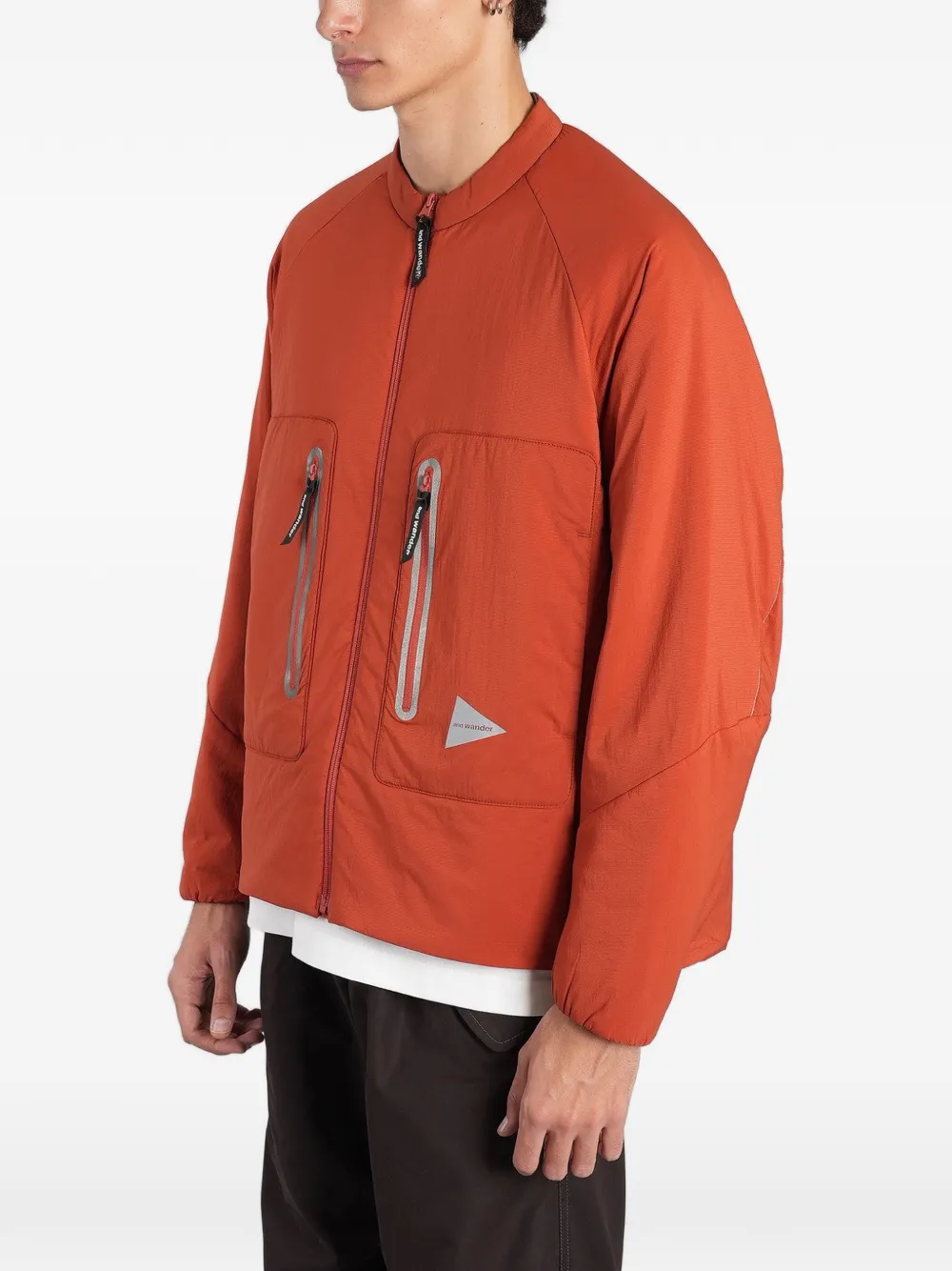 and Wander zip-up panelled jacket Oranje
