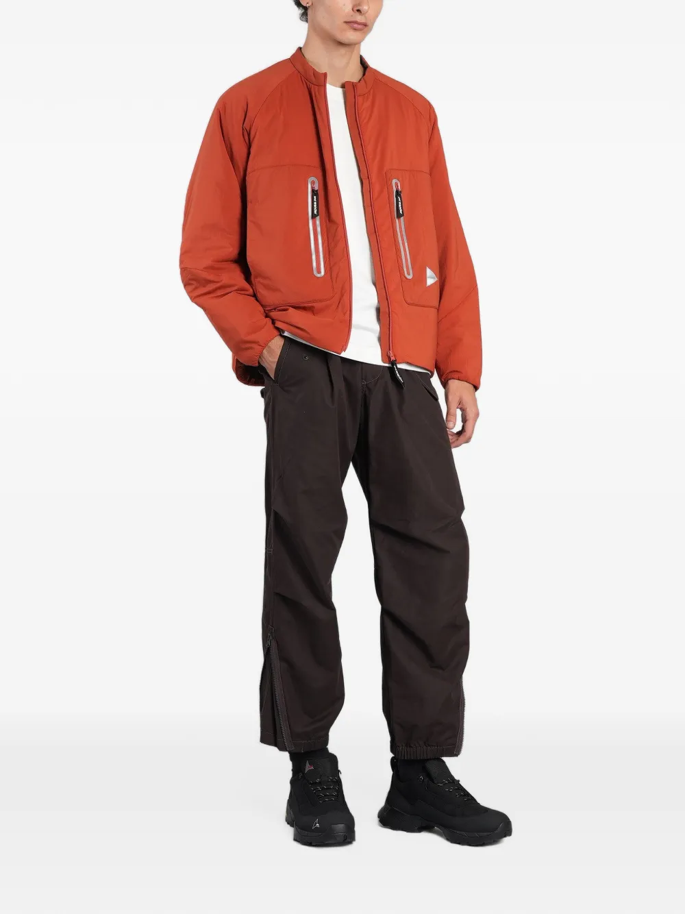 and Wander zip-up panelled jacket Oranje