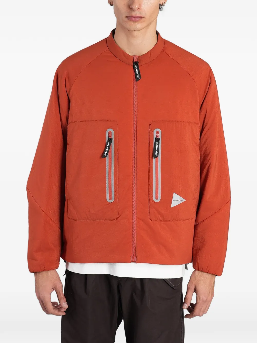 and Wander zip-up panelled jacket - Orange