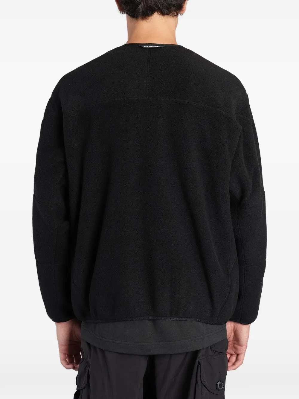 and Wander fleece zip-up jacket Zwart