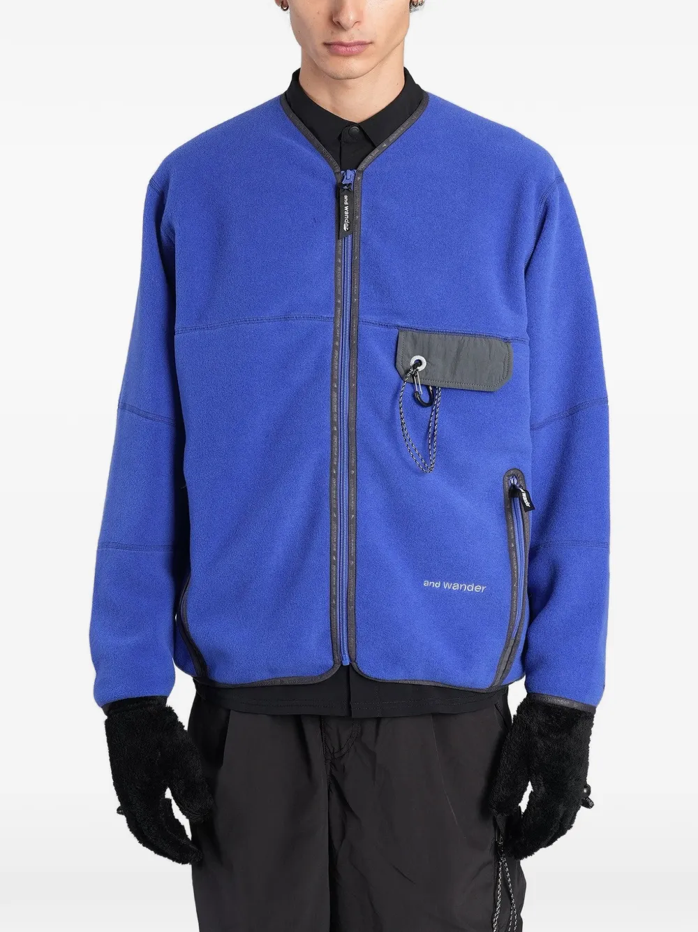 and Wander zip-up fleece jacket - Blu