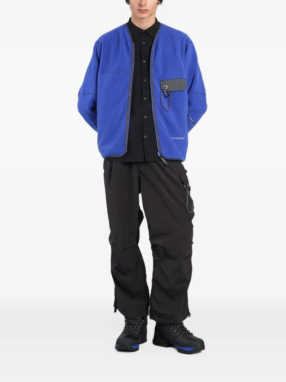 and Wander zip-up fleece jacket Blauw